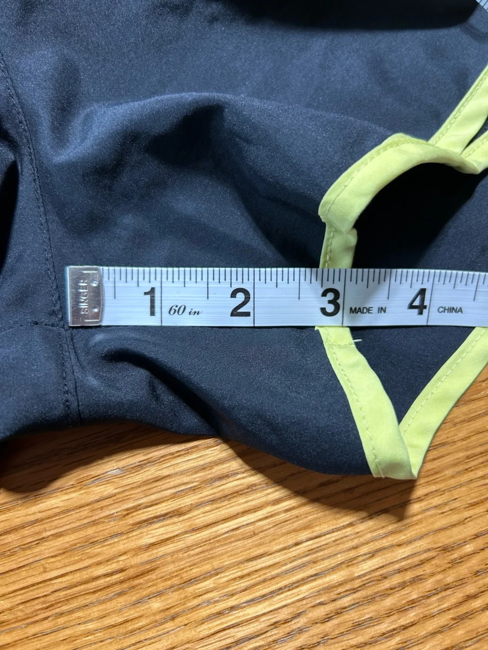 Nike Women's Dri-Fit Black Athletic Shorts with Lime Accent Size Small